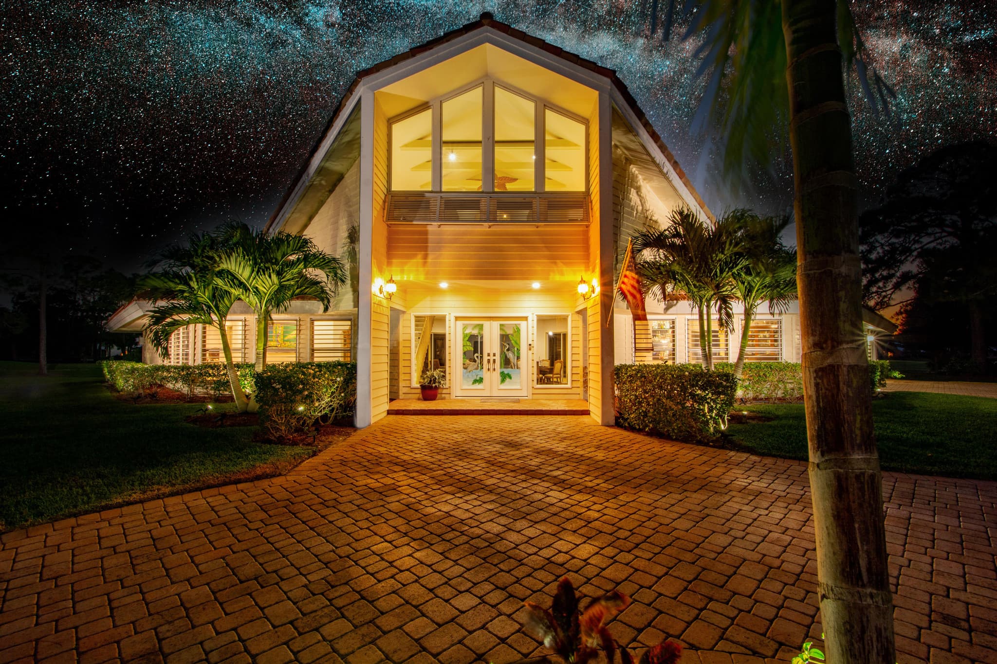True twilight front elevation from an ipixx Ultimate Session at 10119 Bay Tree Ct